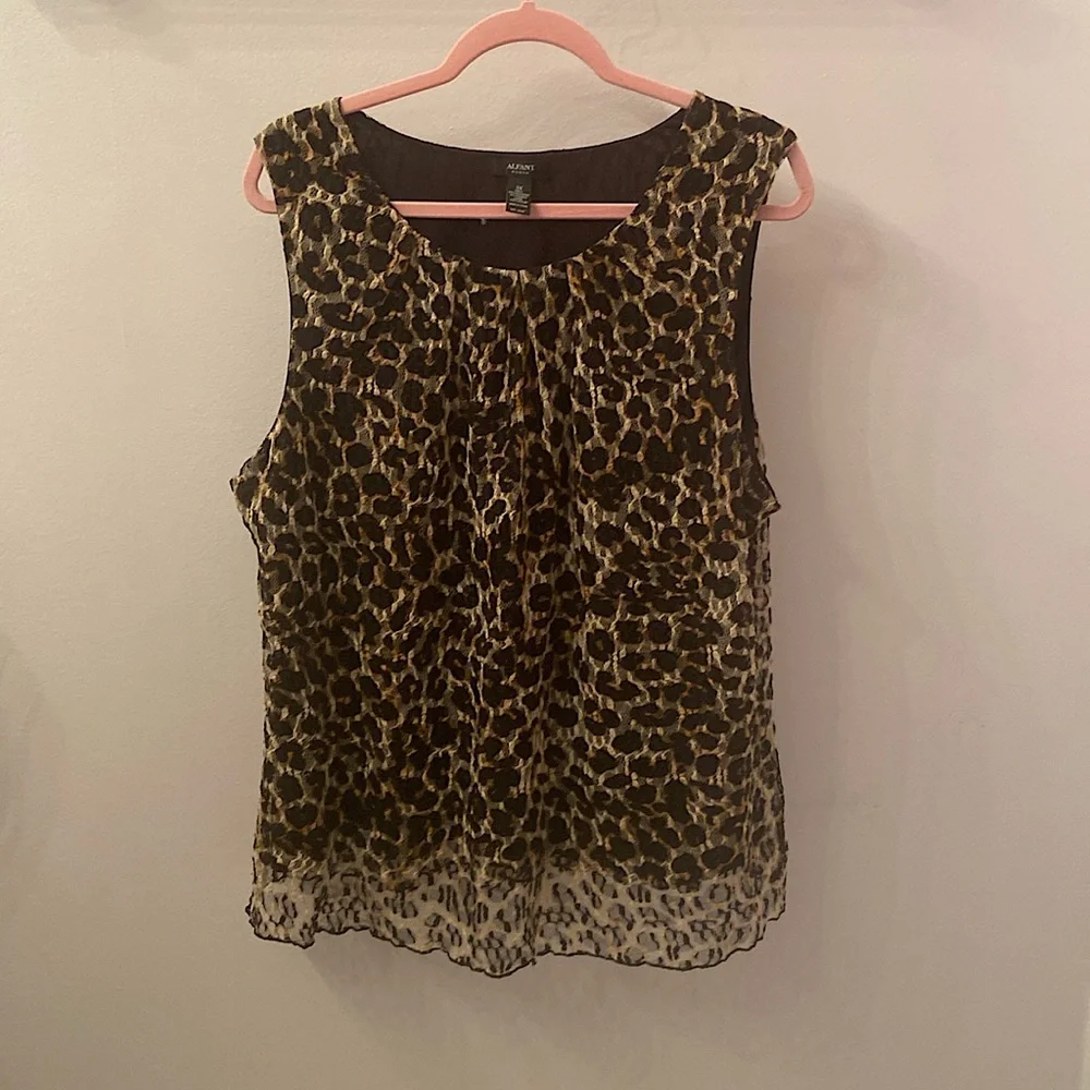 Alfani Cheetah print top size 3x - Picture 1 of 5